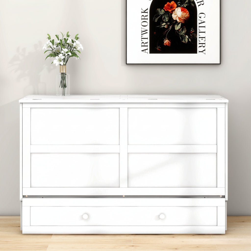 Mobile Murphy Bed 140 × 200 cm with Storage Drawers - Image 3